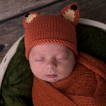 Load image into Gallery viewer, Huggalugs Newborn Baby Fox Beanie Hat
