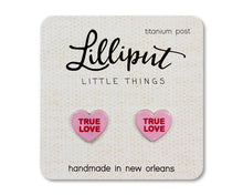 Load image into Gallery viewer, Lilliput Conversation Heart Earrings // Valentines Day

