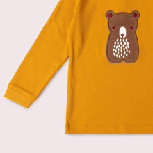 Load image into Gallery viewer, Little Green Radicals Brown Bear Appliqué Tee
