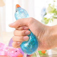 Load image into Gallery viewer, Glitter Duck Squishy – Stretchy Stress Relief Fidget Toy
