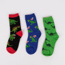 Load image into Gallery viewer, Sock It to Me You're Tricera-tops Junior Crew Socks 3-Pack
