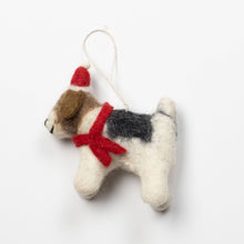 Load image into Gallery viewer, The Winding Road Ornament Holiday Dog with Red Scarf
