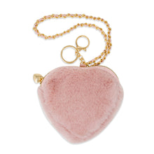 Load image into Gallery viewer, Zomi Gems Girl's Fuzzy Heart Wristlet Coin Purse
