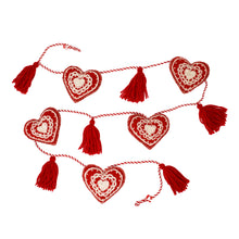 Load image into Gallery viewer, Melange Collection Heart Garland - Red

