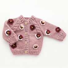 Load image into Gallery viewer, Huggalugs Pansy Cardigan Rosy
