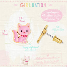 Load image into Gallery viewer, Pink Kitty Cutie Stud Earrings
