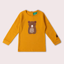 Load image into Gallery viewer, Little Green Radicals Brown Bear Appliqué Tee
