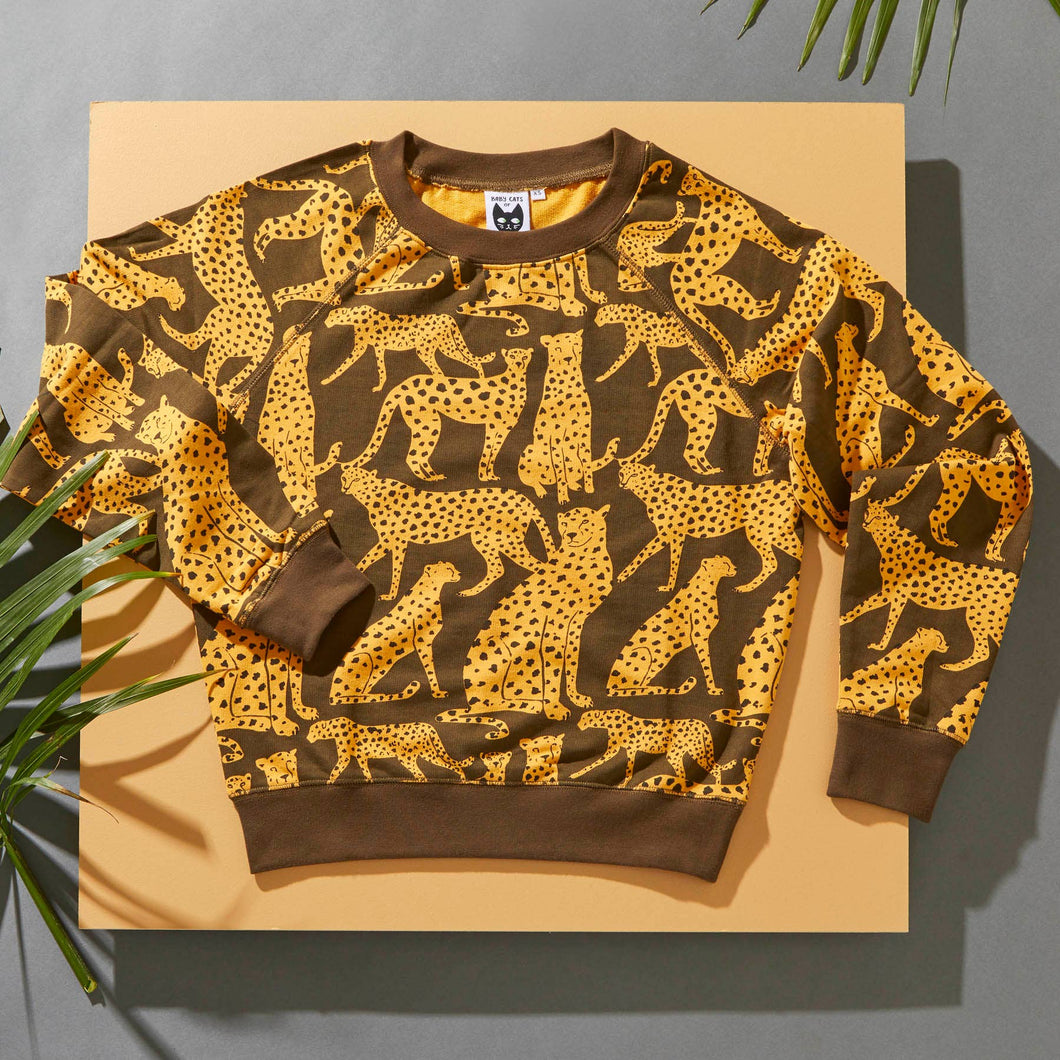 Baby Cats Of California Adult Cheetah Sweatshirt