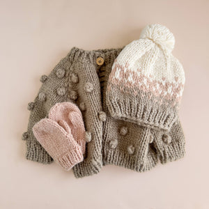 The Blueberry Hill Popcorn Cardigan Flax