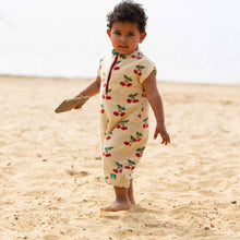 Load image into Gallery viewer, Little Green Radicals Little Cherries Towelling Romper
