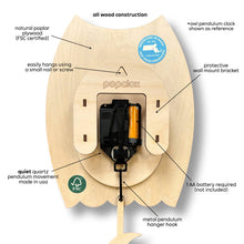 Load image into Gallery viewer, Popclox Owl Pendulum Clock - Wood
