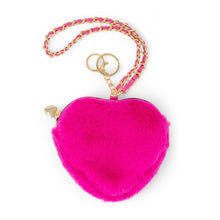 Load image into Gallery viewer, Zomi Gems Girl's Fuzzy Heart Wristlet Coin Purse
