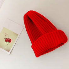 Load image into Gallery viewer, Little Trendy Solid Color Parent-Child Knitted Warm Hat Family Beanies
