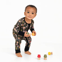 Load image into Gallery viewer, Jammie Session Mystic Mushrooms Bamboo Baby Romper
