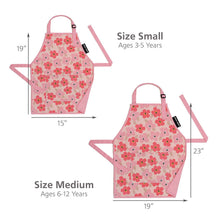 Load image into Gallery viewer, Urban Infant Little Helper Kids Apron, Washable Cotton/Poly - Poppies
