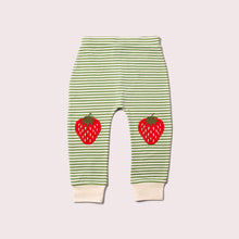 Load image into Gallery viewer, Little Green Radicals Strawberries Knee Patch Striped Joggers
