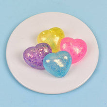 Load image into Gallery viewer, SugarSqueez Squishies® Glitter Heart Maltose Fidget Stress Ball | Assorted 1pc

