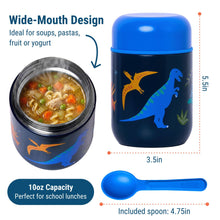 Load image into Gallery viewer, Wildkin Jurassic Dinosaurs Soup Container - 10oz

