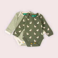 Load image into Gallery viewer, Little Green Radicals Olive Ducks Bodysuits, 2-Pack
