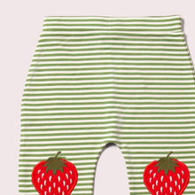 Load image into Gallery viewer, Little Green Radicals Strawberries Knee Patch Striped Joggers
