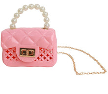 Load image into Gallery viewer, Sparkle Sisters Pearl Jelly Cage Purse
