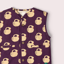 Laden Sie das Bild in den Galerie-Viewer, Little Green Radicals Sleeping Swans Reversible Vest

