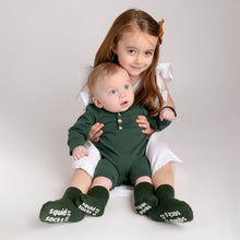 Load image into Gallery viewer, Squid Socks Cypress - Non-Slip Baby Socks in Khaki, Cognac, Evergreen

