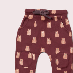 Little Green Radicals Brown Bears Comfy Joggers