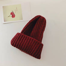 Load image into Gallery viewer, Little Trendy Solid Color Parent-Child Knitted Warm Hat Family Beanies

