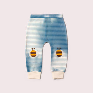 Little Green Radicals Bees Knees Patch Striped Joggers