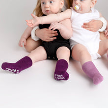 Load image into Gallery viewer, Squid Socks Orchid - Non-Slip Baby Socks in Lilac, Lavender, Plum Colors
