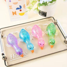 Load image into Gallery viewer, Glitter Duck Squishy – Stretchy Stress Relief Fidget Toy
