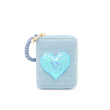 Load image into Gallery viewer, Zomi Gems Sequin Heart Spiral Strap Wallet for Kids
