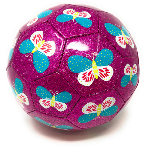 Crocodile Creek Glitter Soccer Ball Butterfly Size 3