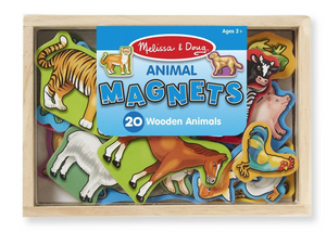 Melissa & Doug 20 Wooden Animal Magnets in a Box