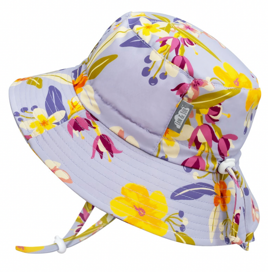 Jan & Jul Aqua-Dry Bucket Hat Tropical Bloom Size XL 5-12y