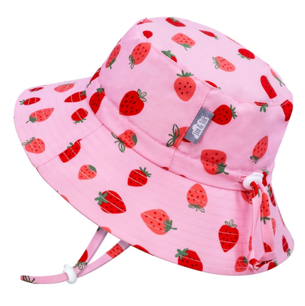 Jan & Jul Aqua Dry Bucket Hat Pink Strawberry