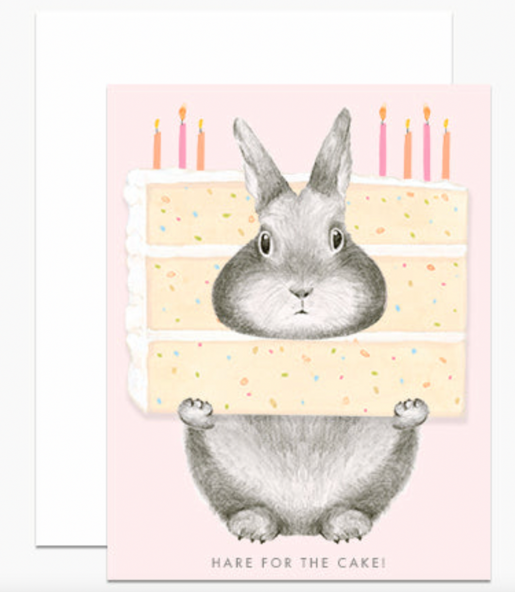 Dear Hancock Hare For The Cake Card