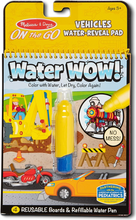 Load image into Gallery viewer, Melissa &amp; Doug Water Wow Vehicles On The Go Travel Activity
