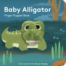 Load image into Gallery viewer, Baby Alligator Finger Puppet Board Book
