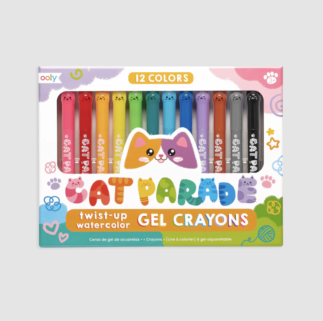 Ooly Cat Parade Twist-Up Watercolor Gel Crayons