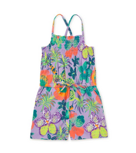 Tea Collection Smocked Sleeveless Romper Hanging Flowers Of Malindi