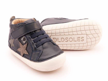 Load image into Gallery viewer, Old Soles Starstar Pave Navy/ Grey Suede/ Grey (White Sole)
