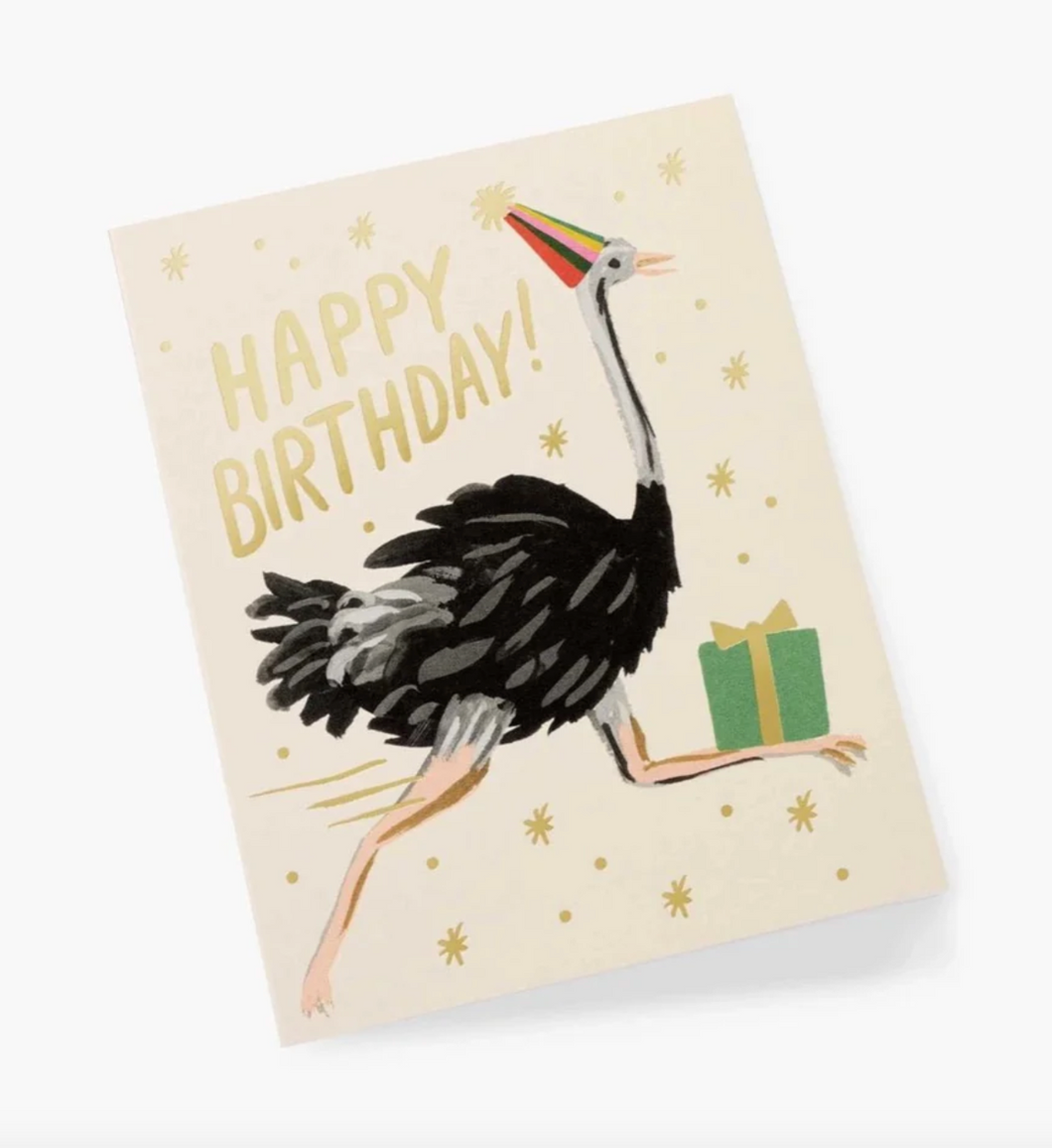 Rifle Paper Co. Ostrich Birthday Card