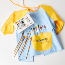 Load image into Gallery viewer, Elseware Unplug Mess-Free Kids Paint Bundle | All-Natural Finger Paint &amp; Art Smock Set 👉 ONLINE ONLY
