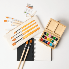 Load image into Gallery viewer, Elseware Unplug Watercolor Travel Set | Bamboo Case, Brushes, &amp; Paper Pad 👉 ONLINE ONLY
