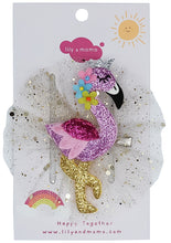 Load image into Gallery viewer, Lily and Momo Tulle Flamingo Hair Clip- Pink 👉 ONLINE ONLY
