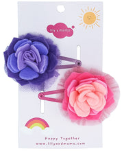 Load image into Gallery viewer, Lily and Momo Blossom Flowers Hair Clips- Pink and Lilac 👉 ONLINE ONLY
