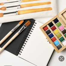 Load image into Gallery viewer, Elseware Unplug Watercolor Travel Set | Bamboo Case, Brushes, &amp; Paper Pad 👉 ONLINE ONLY
