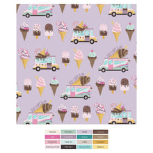 Load image into Gallery viewer, Print Coverall with 2 Way Zipper in Thistle Ice Cream Truck
